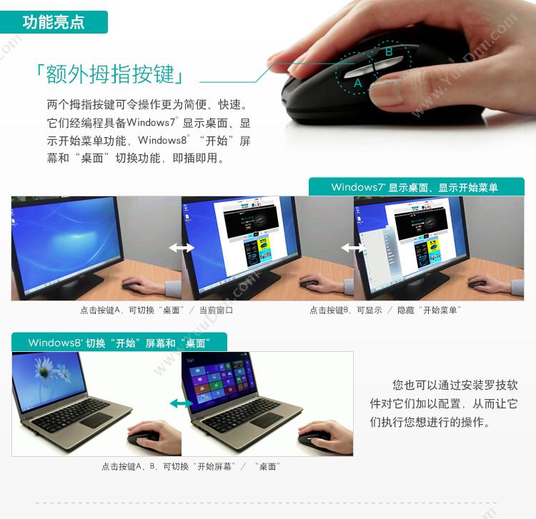 罗技 Logitech M545(银) 无线鼠标