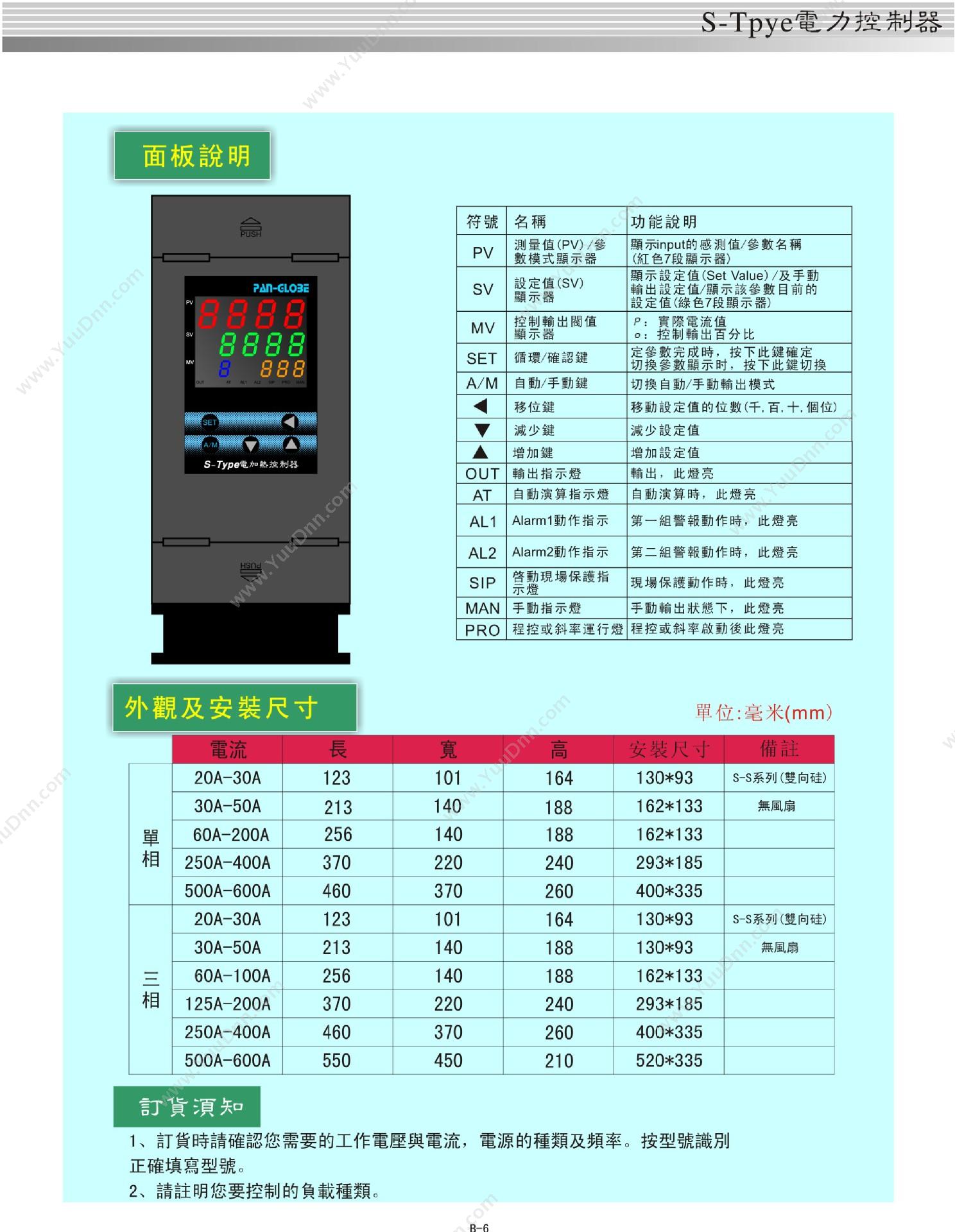 台湾泛达 200A三相SCR电力调节器S-LX3010-3PC200A-10可控硅调功器 执行器