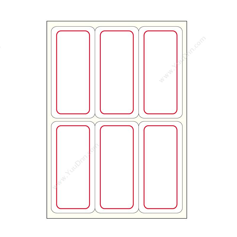 裕睿宝 YuLabel 裕睿宝 MWN023 超级贴（自粘性标签） 34*72.5mm （白） (带红框) (6个/张，10张/本) 手写标签