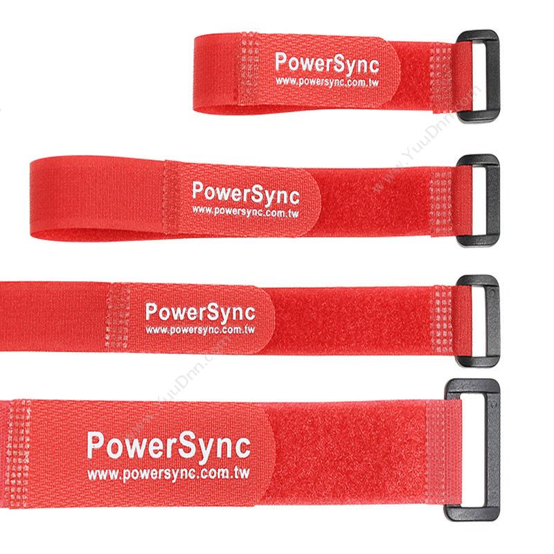 包尔星克  Powersync ACLTMGLDR2 魔术贴带扣扎带 20mm*300mm 8入 （红） 理线扎带