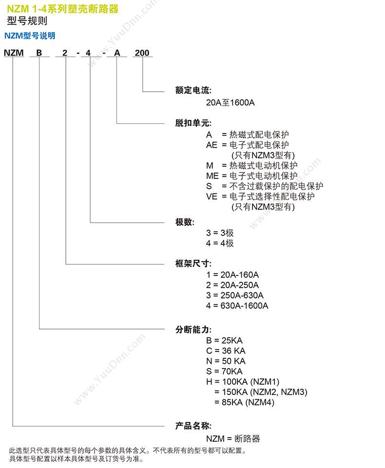 伊顿穆勒 Moeller 148546 85kA抽屉式 NZMH4-4-VE1000-E 抽屉式塑壳断路器