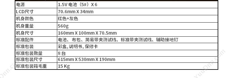 优利德 UT522 接地电阻测试仪