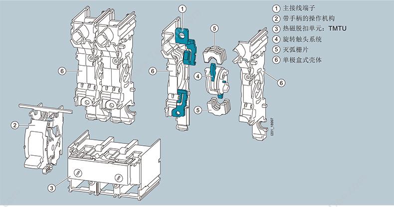 西门子 Siemens 3VA11253ED420AA0 3VA1系列 3VA1N160 R25 TM210 F/4P 塑壳断路器