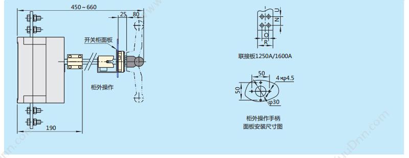 正泰 CHINT NH40-32/3 NH40 32A 柜内操作 隔离开关