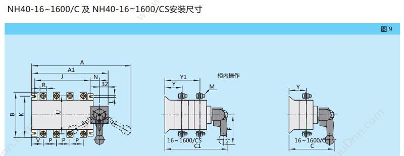 正泰 CHINT NH40-32/3 NH40 32A 柜内操作 隔离开关