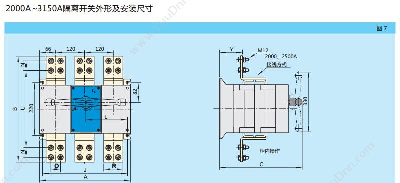 正泰 CHINT NH40-32/3 NH40 32A 柜内操作 隔离开关