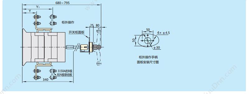 正泰 CHINT NH40-32/3 NH40 32A 柜内操作 隔离开关