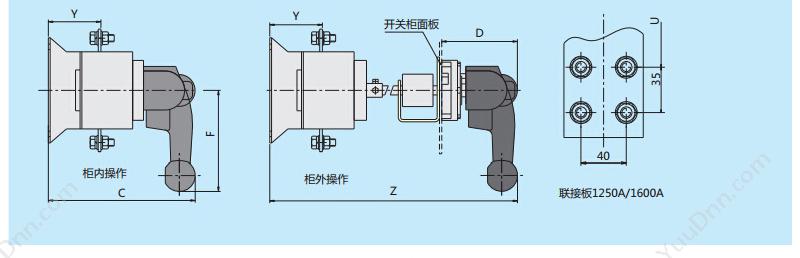 正泰 CHINT NH40-32/3 NH40 32A 柜内操作 隔离开关