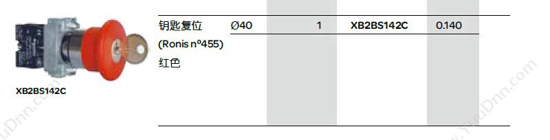 施耐德 Schneider XB2BC21C XB2 蘑菇 （ZB2BZ101C+ZB2BC2C） 蘑菇头按钮