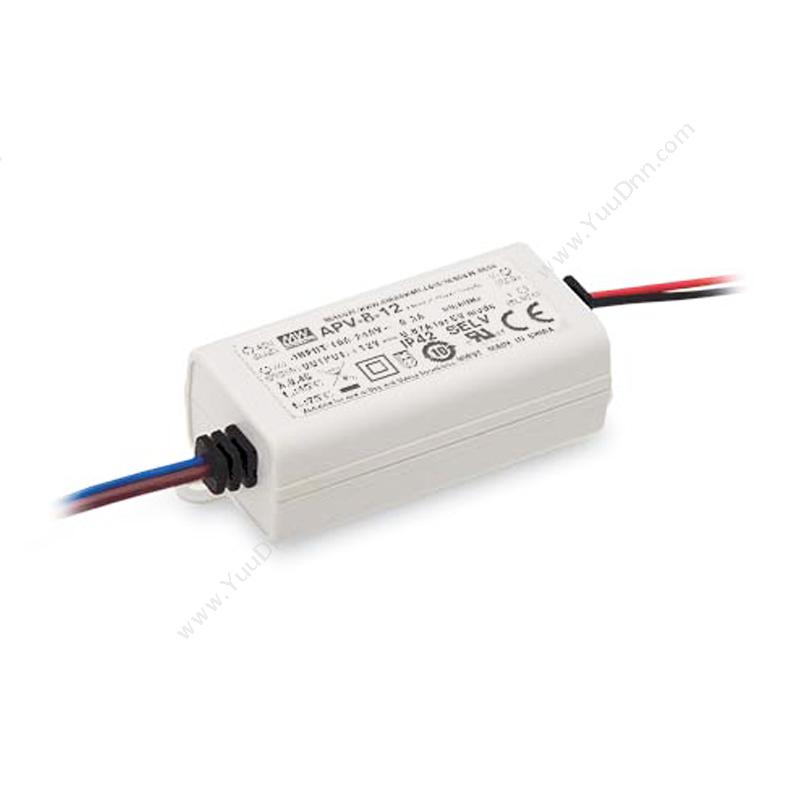 乐清明纬 MeanWell APV-08-24 恒压型 8W DC24V LED电源