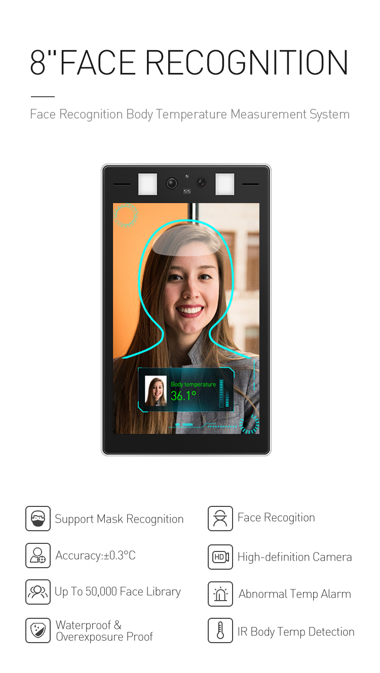 物果 Face Recognition Temperature Recognition System 智能门禁