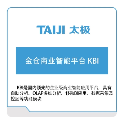 太极集团 金仓商业智能平台-KBI 数据管理