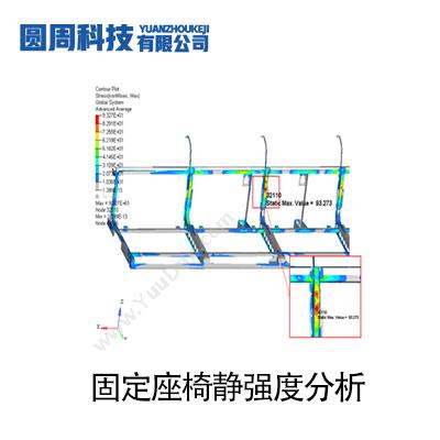 圆周科技固定座椅静强度分析仿真软件